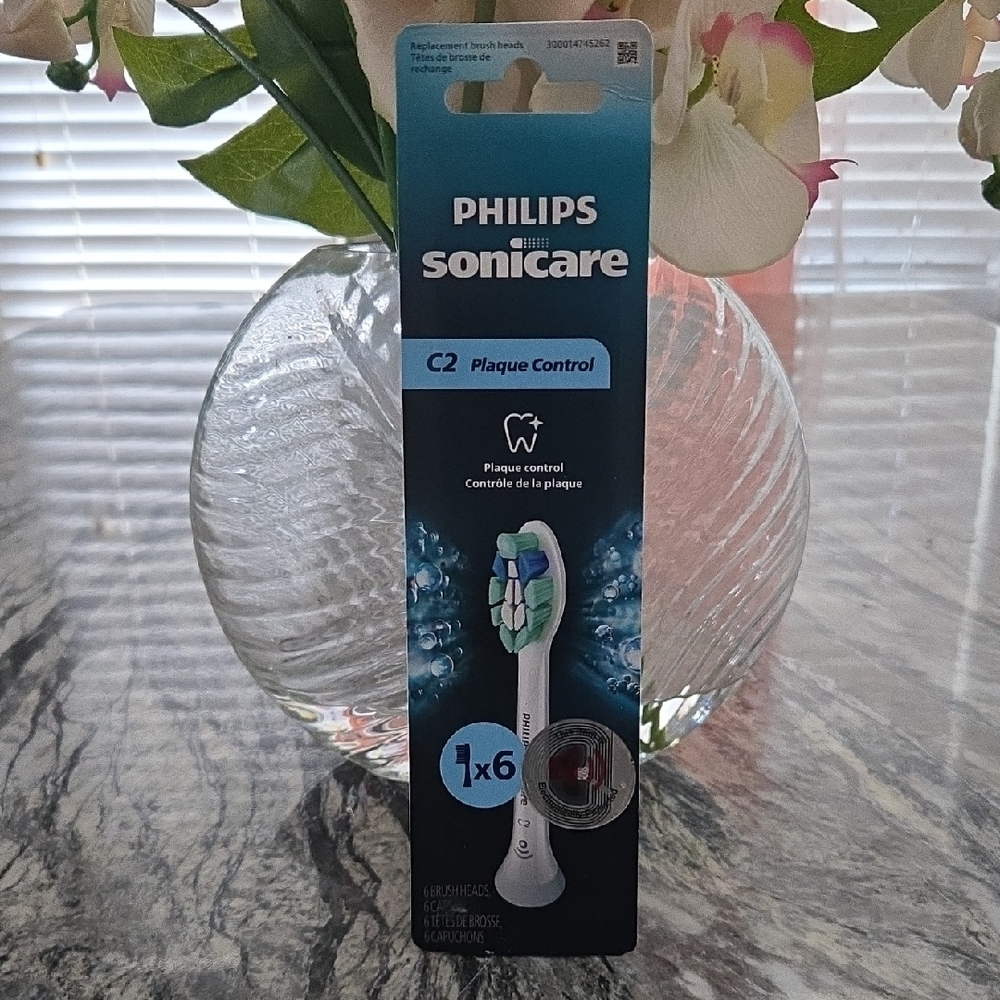 Philips Sonicare C2 Plaque Control Replacement Brush Head - Blue/White